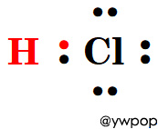 Lewis dot structure of HCl