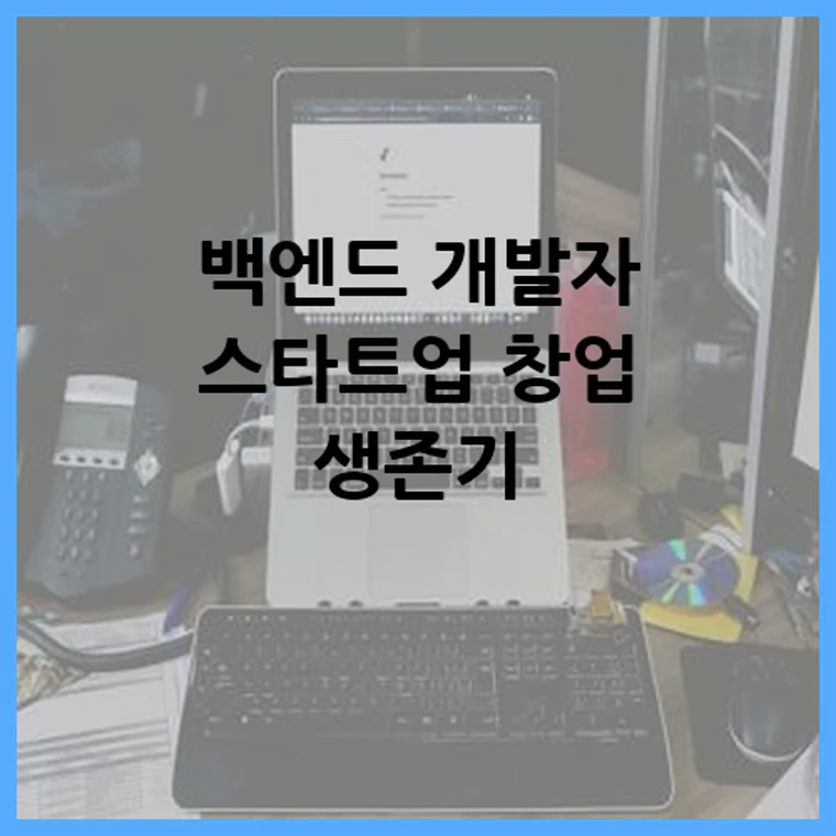 백엔드 개발자 스타트업 창업 생존기