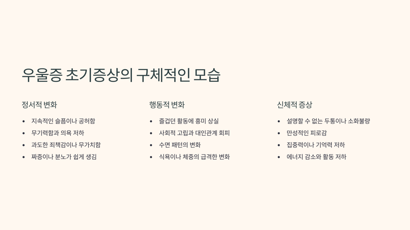 우울증 초기증상 3