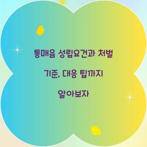 통매음 성립요건과 처벌 기준
