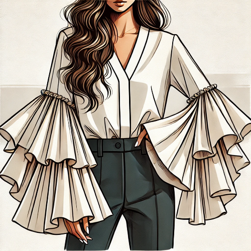 플레어 슬리브 블라우스 (Flare Sleeve Blouse)