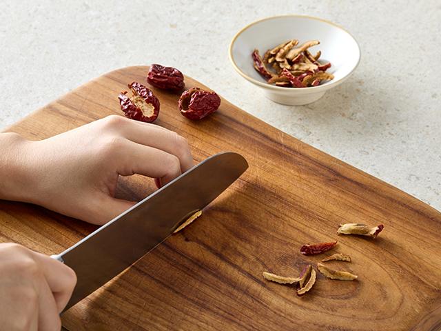 단호박 영양밥 레시피 대추 손질