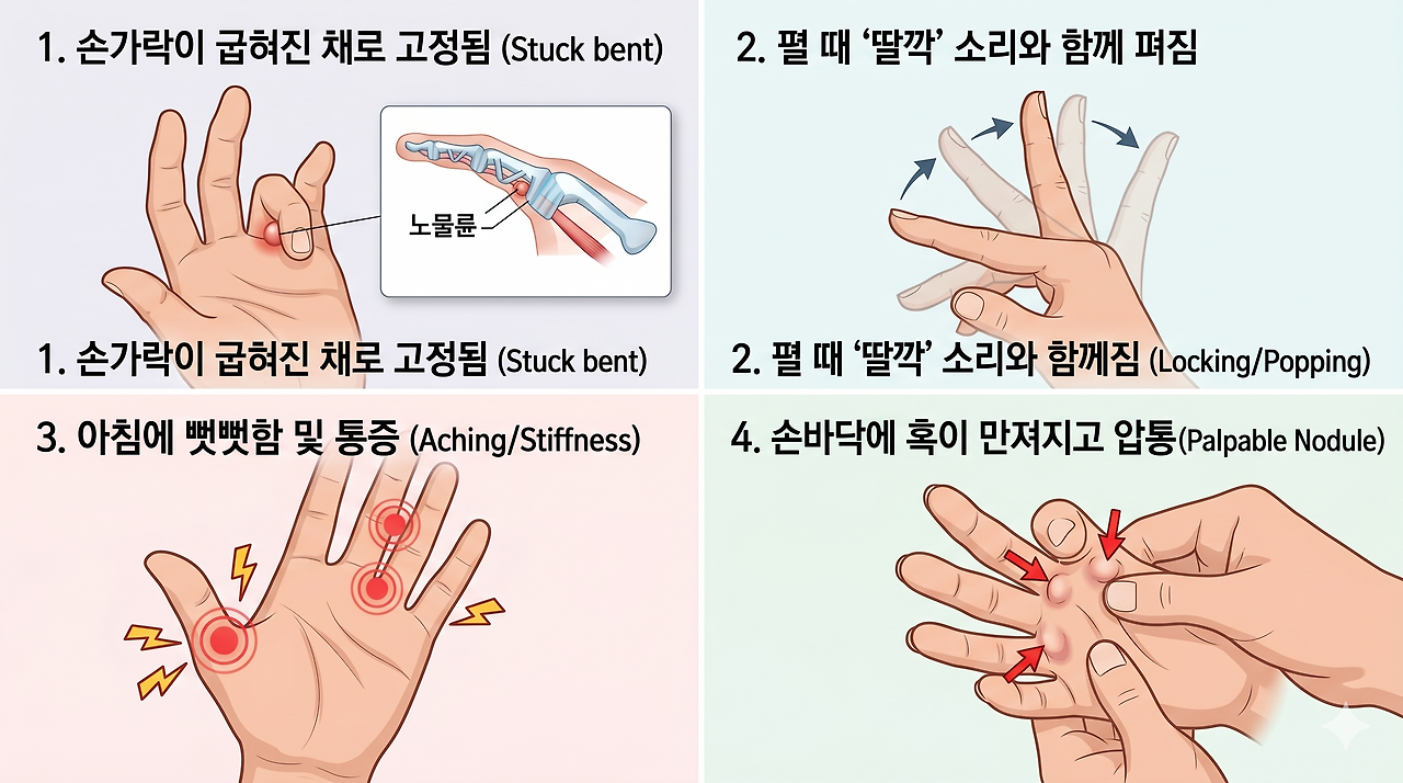 방아쇠 수지증후군 증상. 원인. 치료