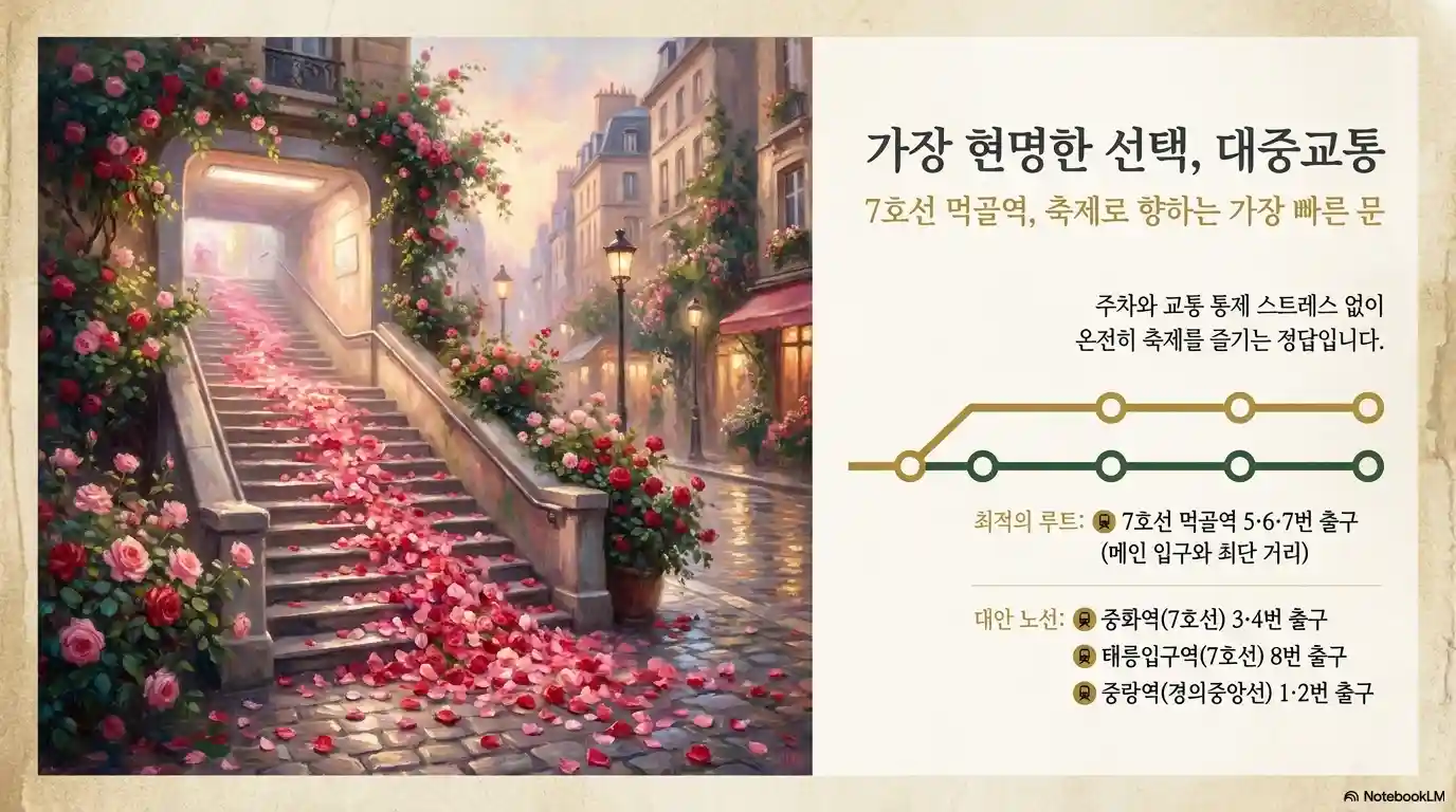 중랑 장미축제 대중교통으로 가는 방법