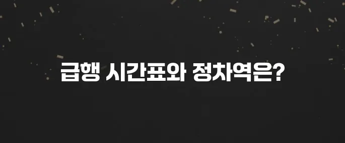 서울 지하철 9호선 급행 시간표 및 정차역 (출퇴근 필수!)