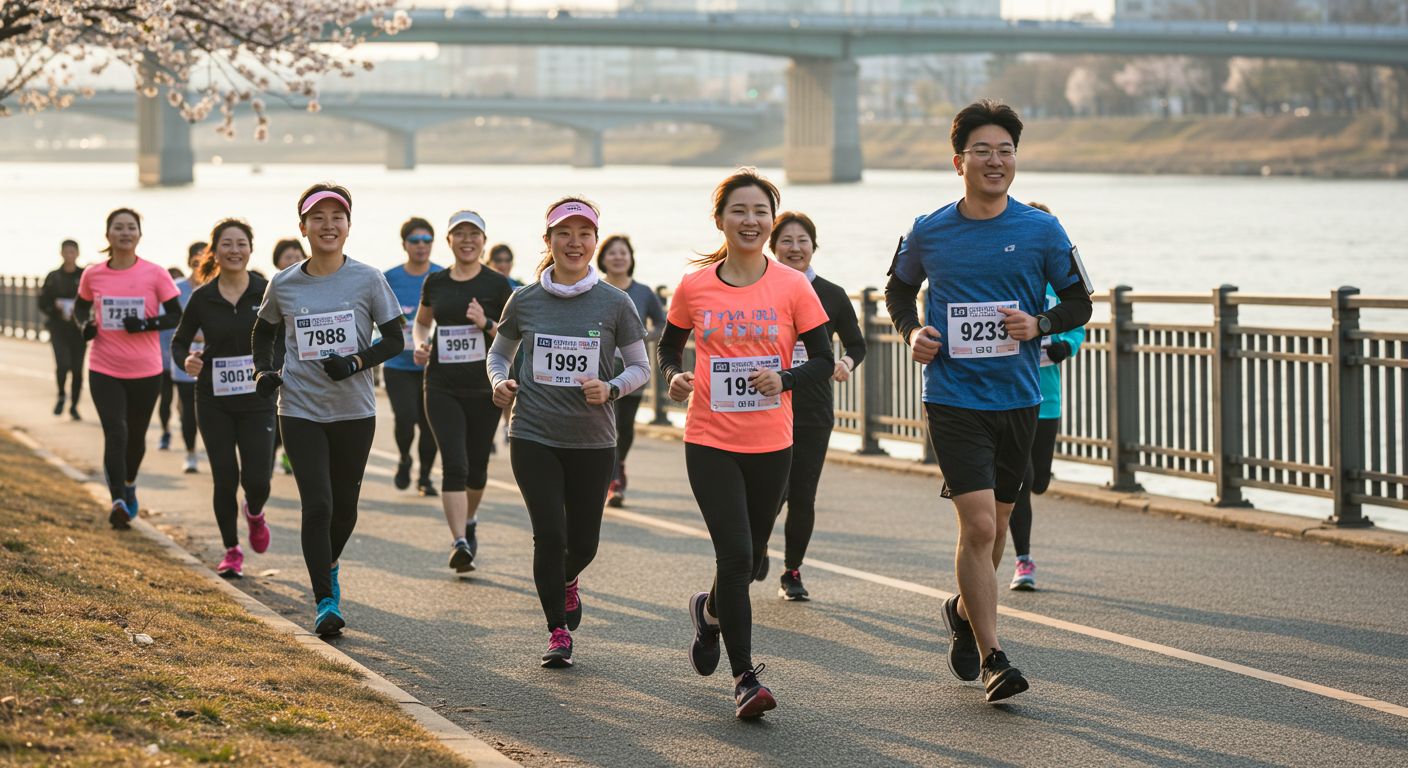 도전GO 프로그램에서 미션을 수행하며 달리는 시민들