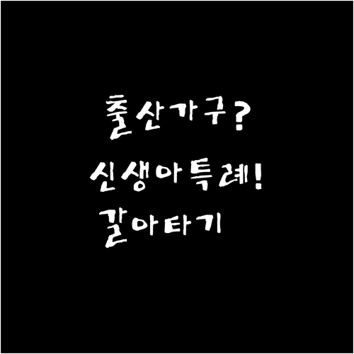 출산 가구 필수 확인 신생아 특례대출..
