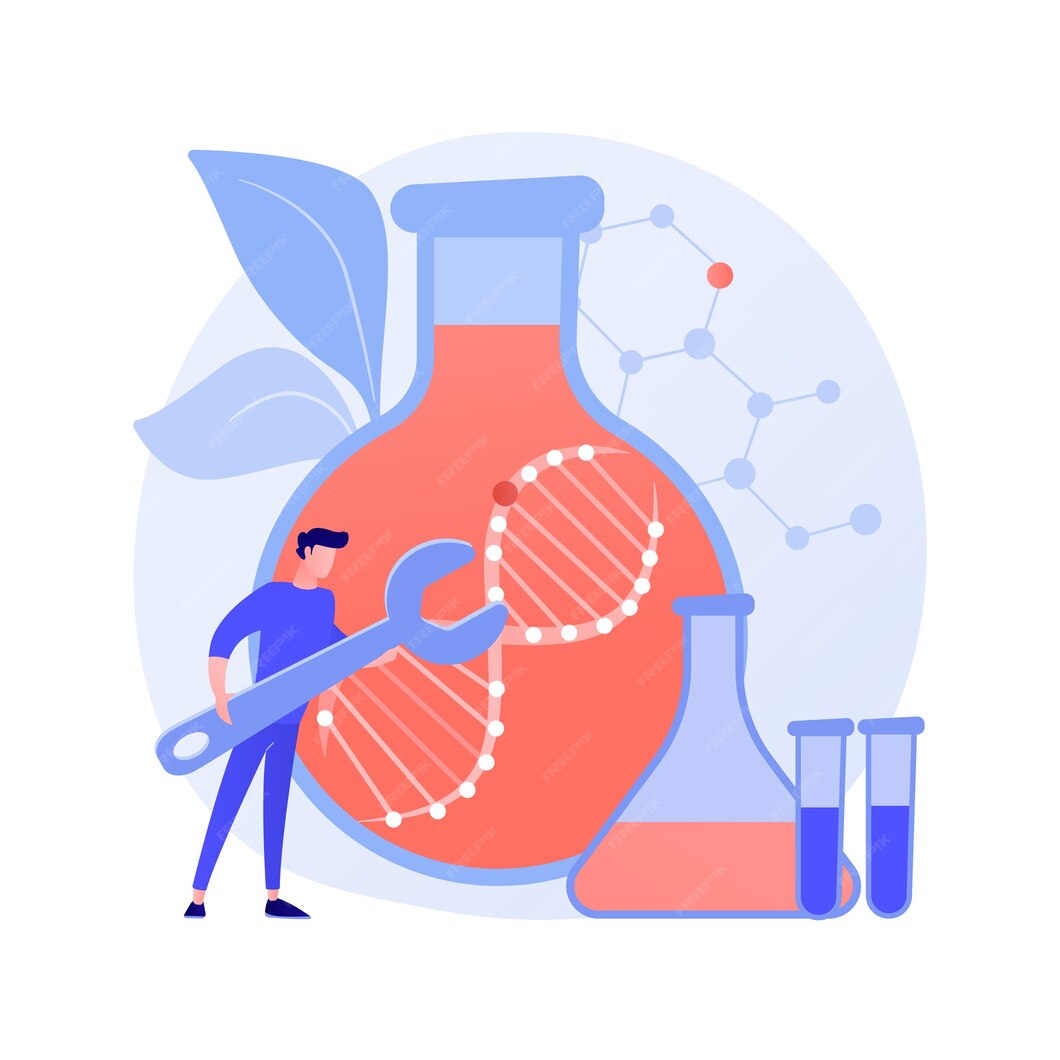 유전자 치료를 형상화한 그림