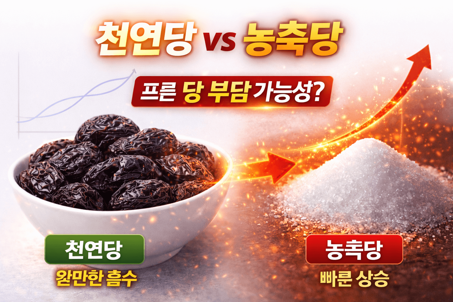 혈당 관리 관점: 천연당의 장점과 농축당의 한계