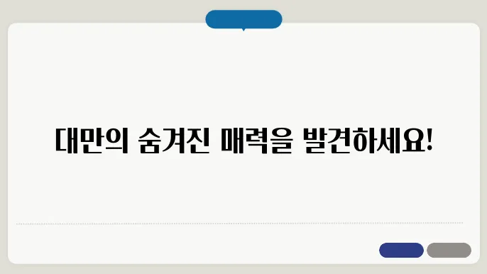 대만 여행 필수 코스 표