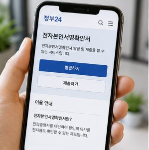 전자본인서명확인서 확인 방법