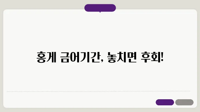 홍게 금어기간