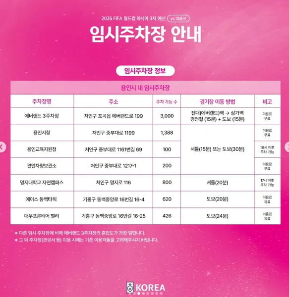 용인미르스타디움 좌석