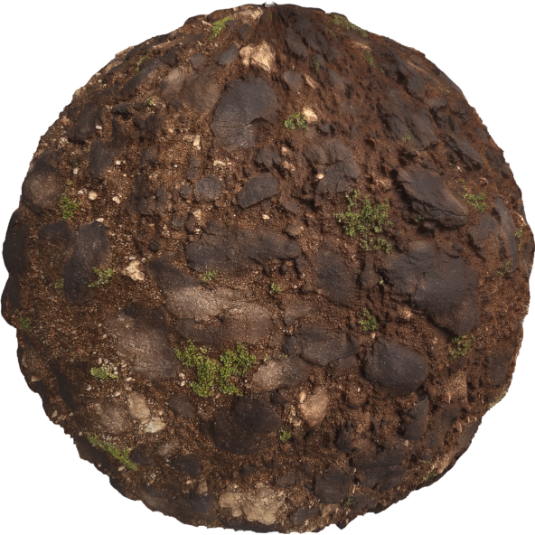 rough dark soil texture