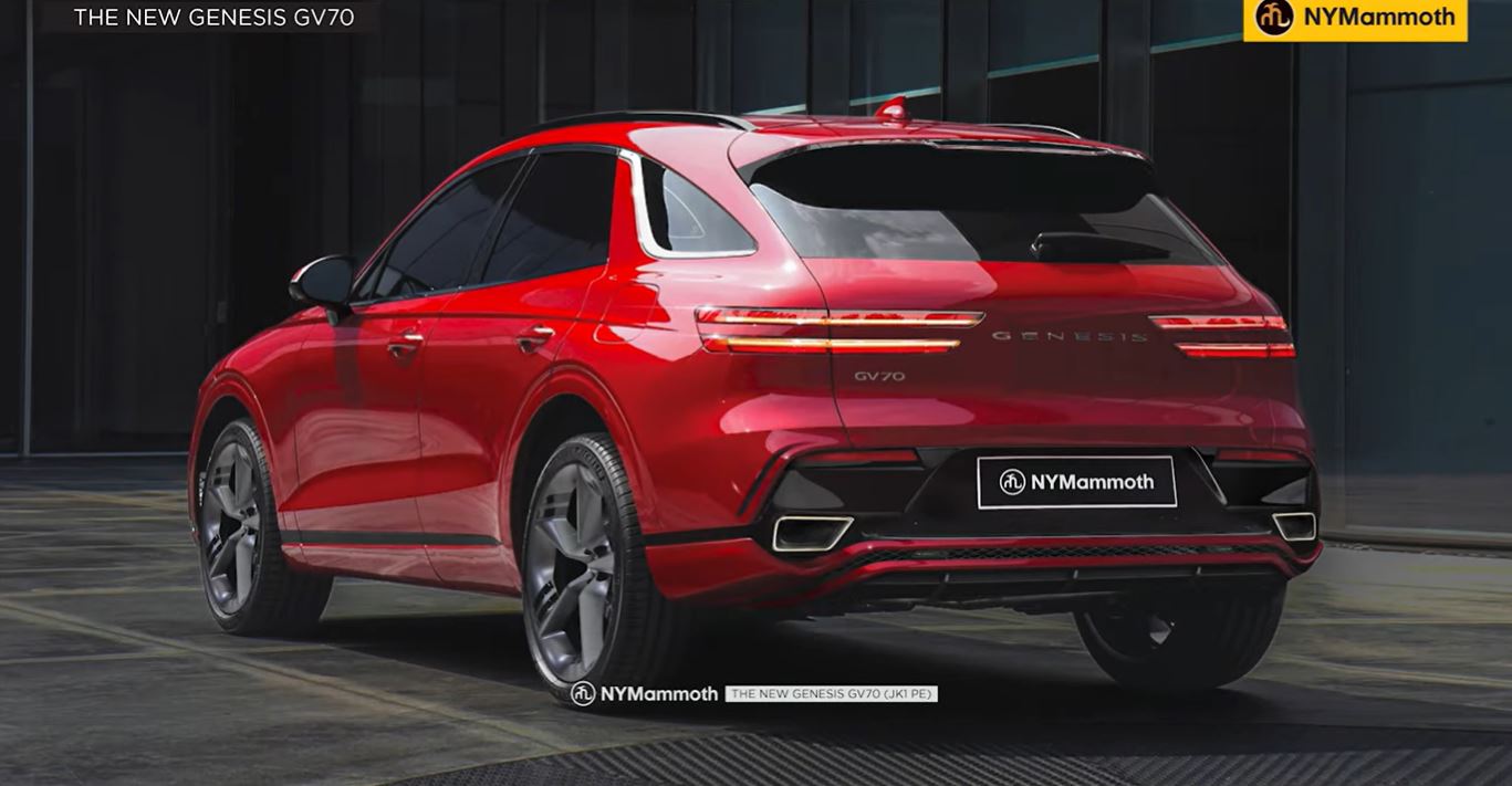 제네시스 'GV70 페이스리프트' 예상도