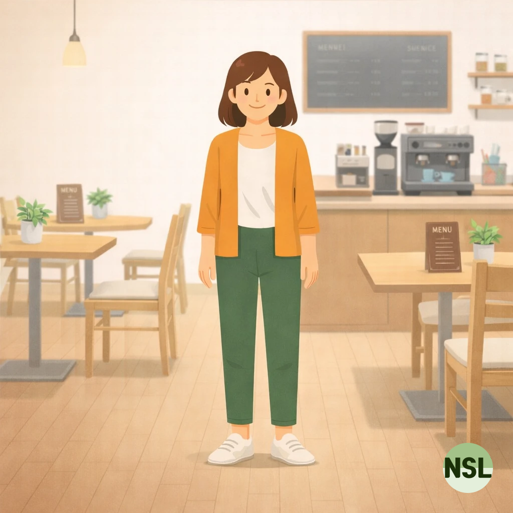 식당 홀에서 서빙 직원을 채용하는 외식업 매장 환경 이미지