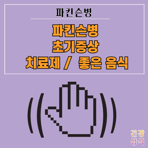 파킨슨병 초기증상 치료제 좋은 음식