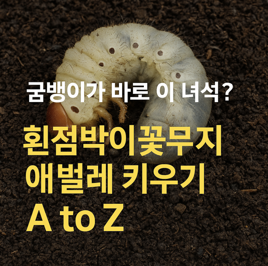 굼벵이가 바로 이 녀석? 흰점박이꽃무지 애벌레 키우기 A to Z