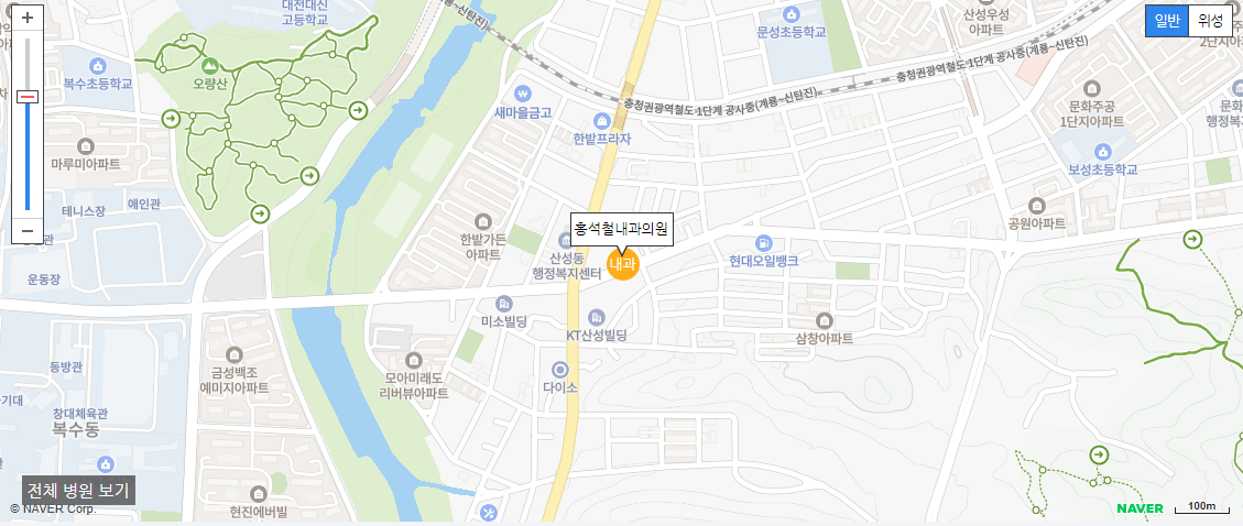 대전광역시 일요일 진료 내과 병원 홍석철내과의원