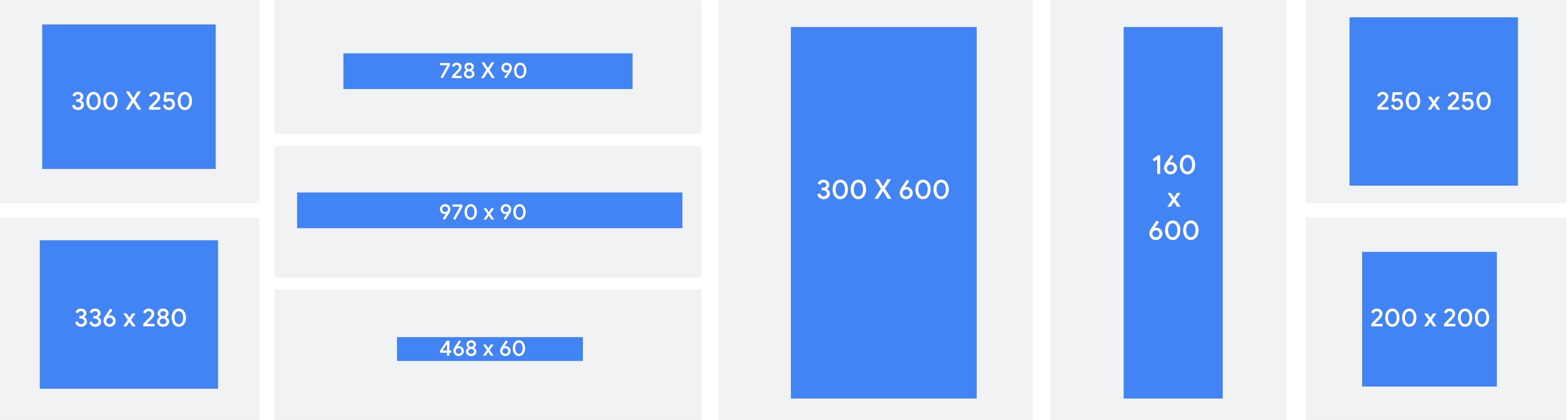 PC용 광고 표시 사이즈