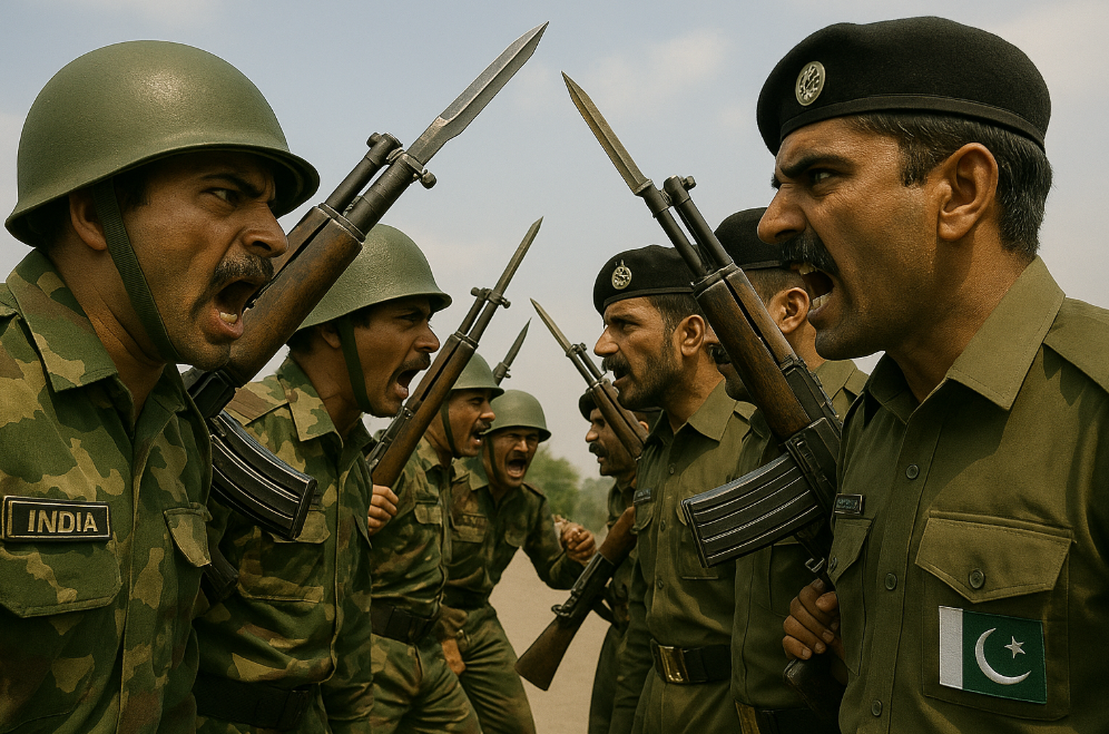 인도와 파키스탄 대립장면