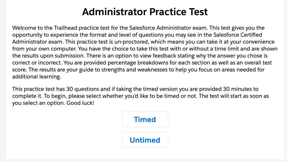 Administrator Practice Test
