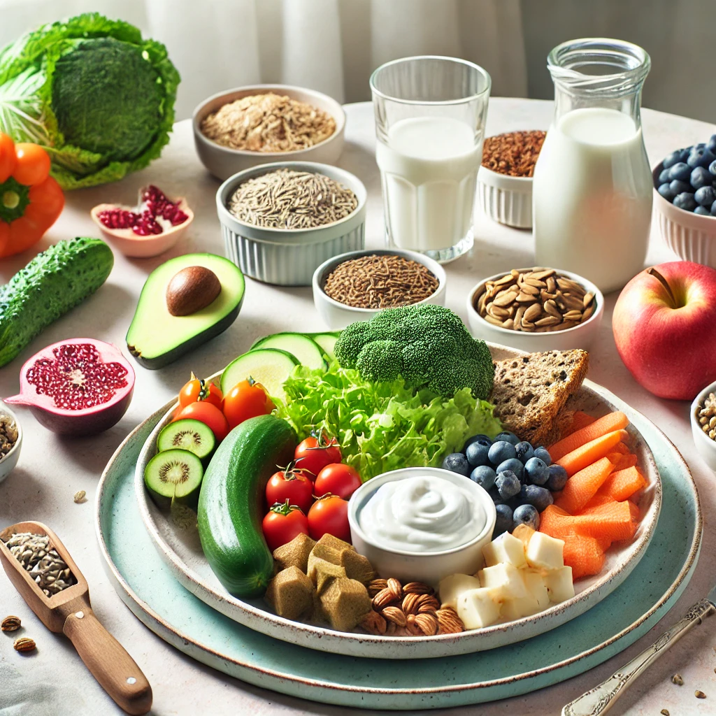 여성의 장건강과 변비예방을 위한 식단 이미지