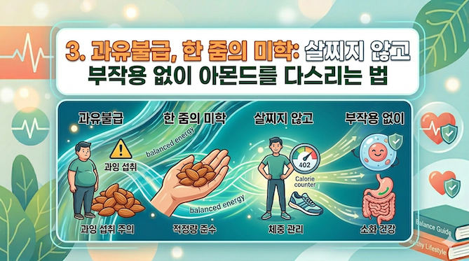 과유불급, 한 줌의 미학: 살찌지 않고 부작용 없이 아몬드를 다스리는 법