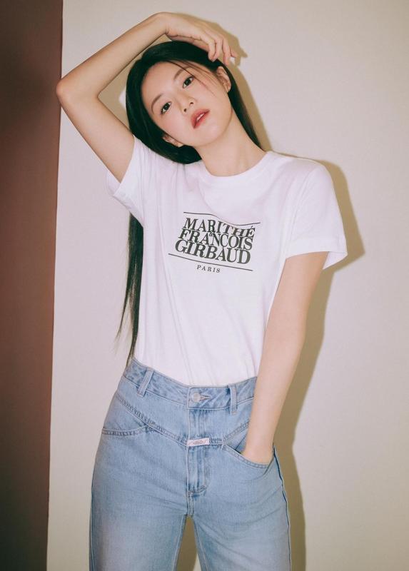 마리떼 프랑소와 저버 W CLASSIC LOGO TEE white