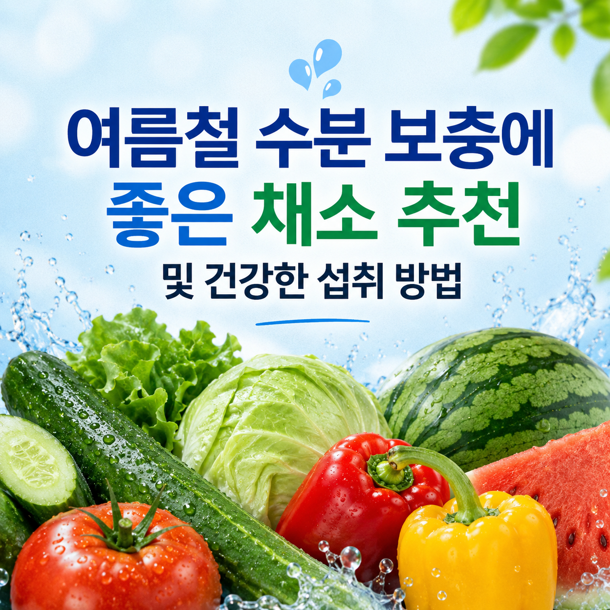 여름철 수분 보충에 좋은 채소