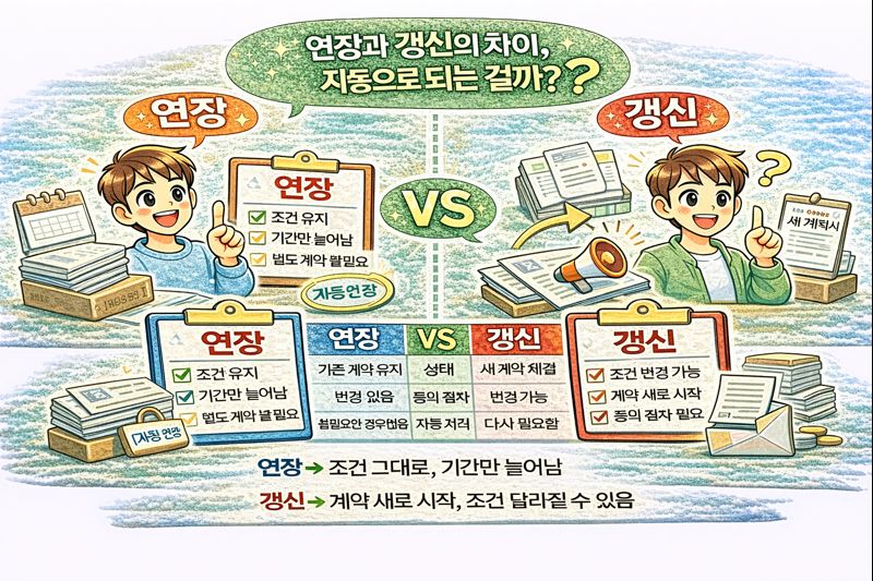 연장과 갱신의 차이