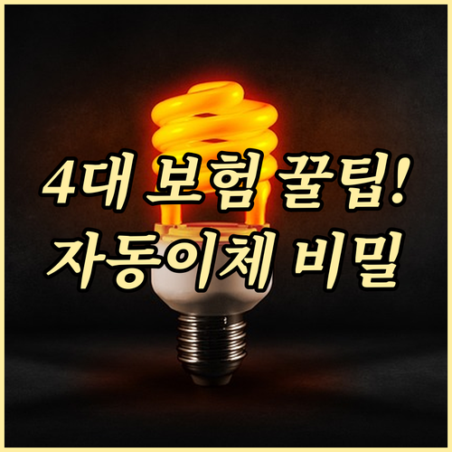 4대 보험료 할인 혜택은 계좌 자동이..