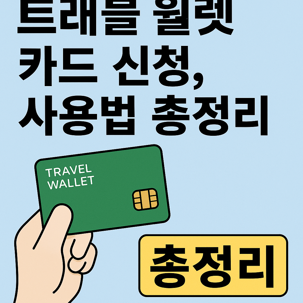트래블 월렛 카드 신청, 사용법 총정리 (최신)