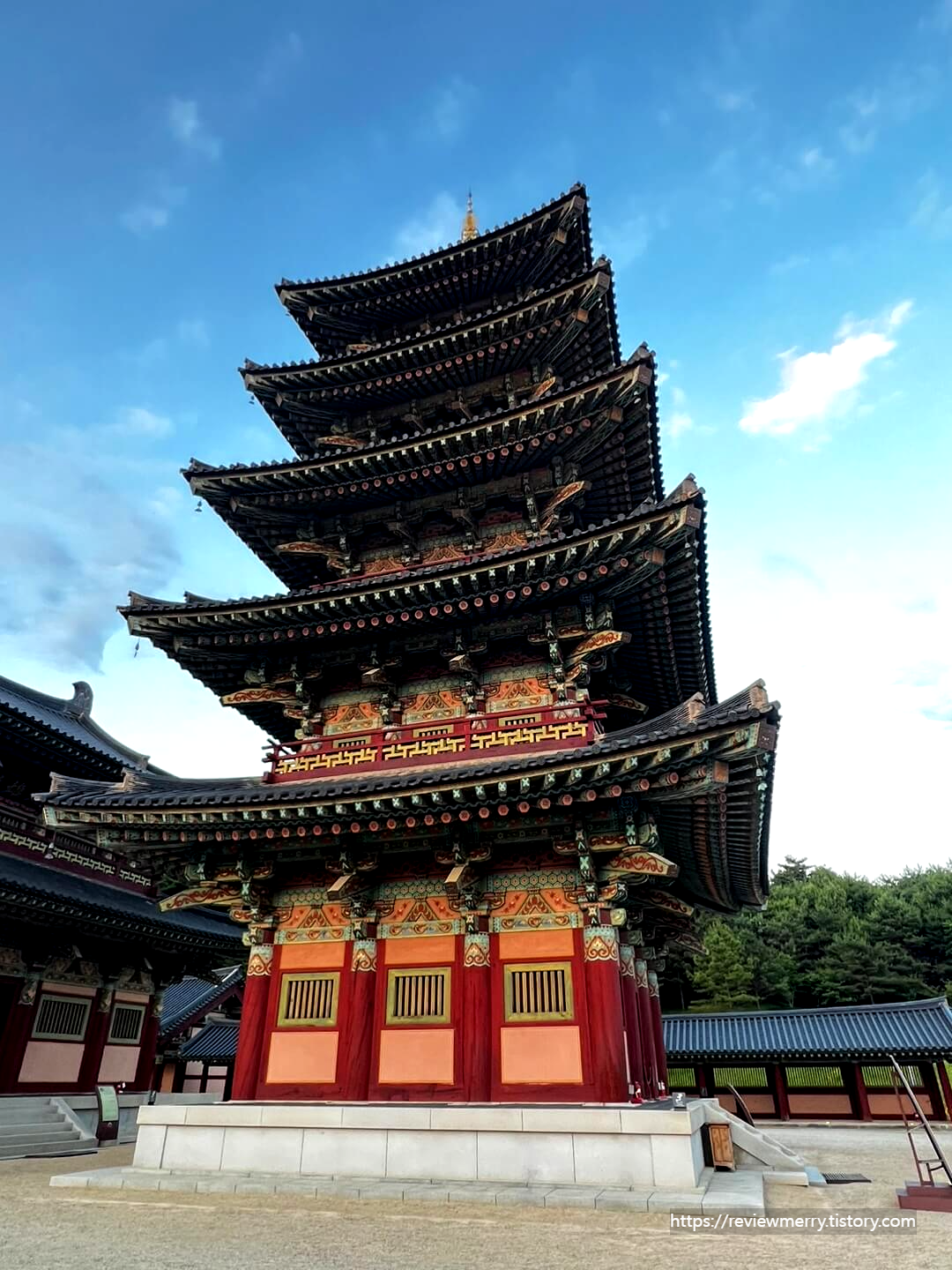 5층목탑 사진