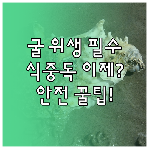 바다의 우유 굴 식중독 없이 안전하게..