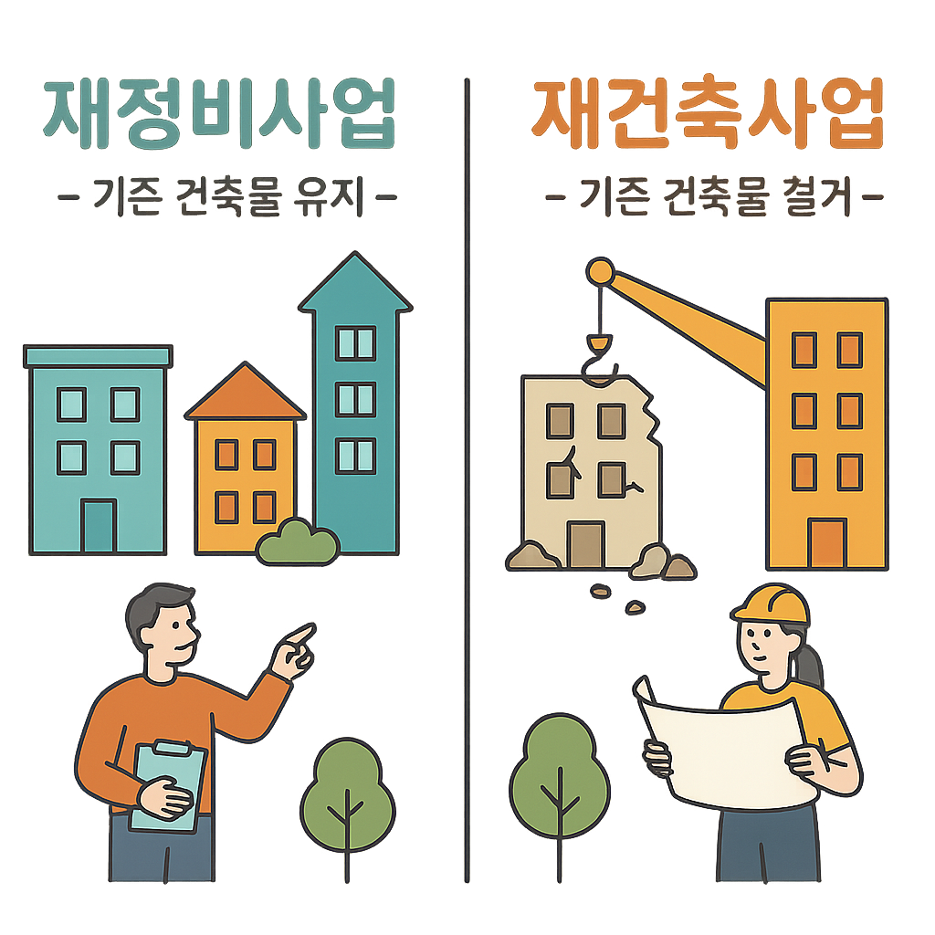 재정비사업과 재건축사업의 차이점
