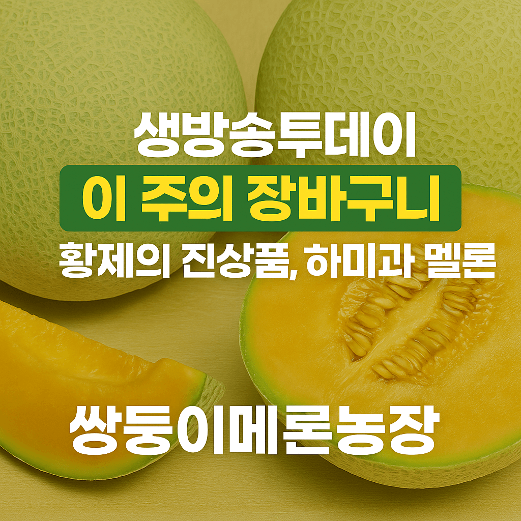 생방송투데이 이 주의 장바구니 경북 고령 쌍둥이메론농장 하미과 &amp; 설향 멜론 주문방법 생방송투데이 3776회