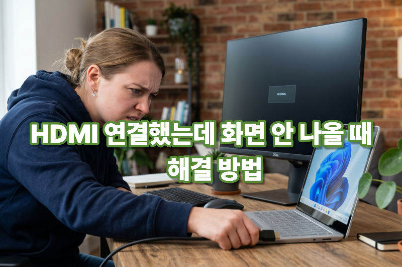 윈도우 HDMI 화면 안나옴 오류