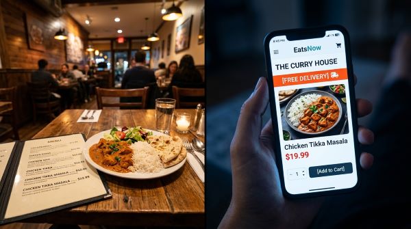 배달음식과 매장음식