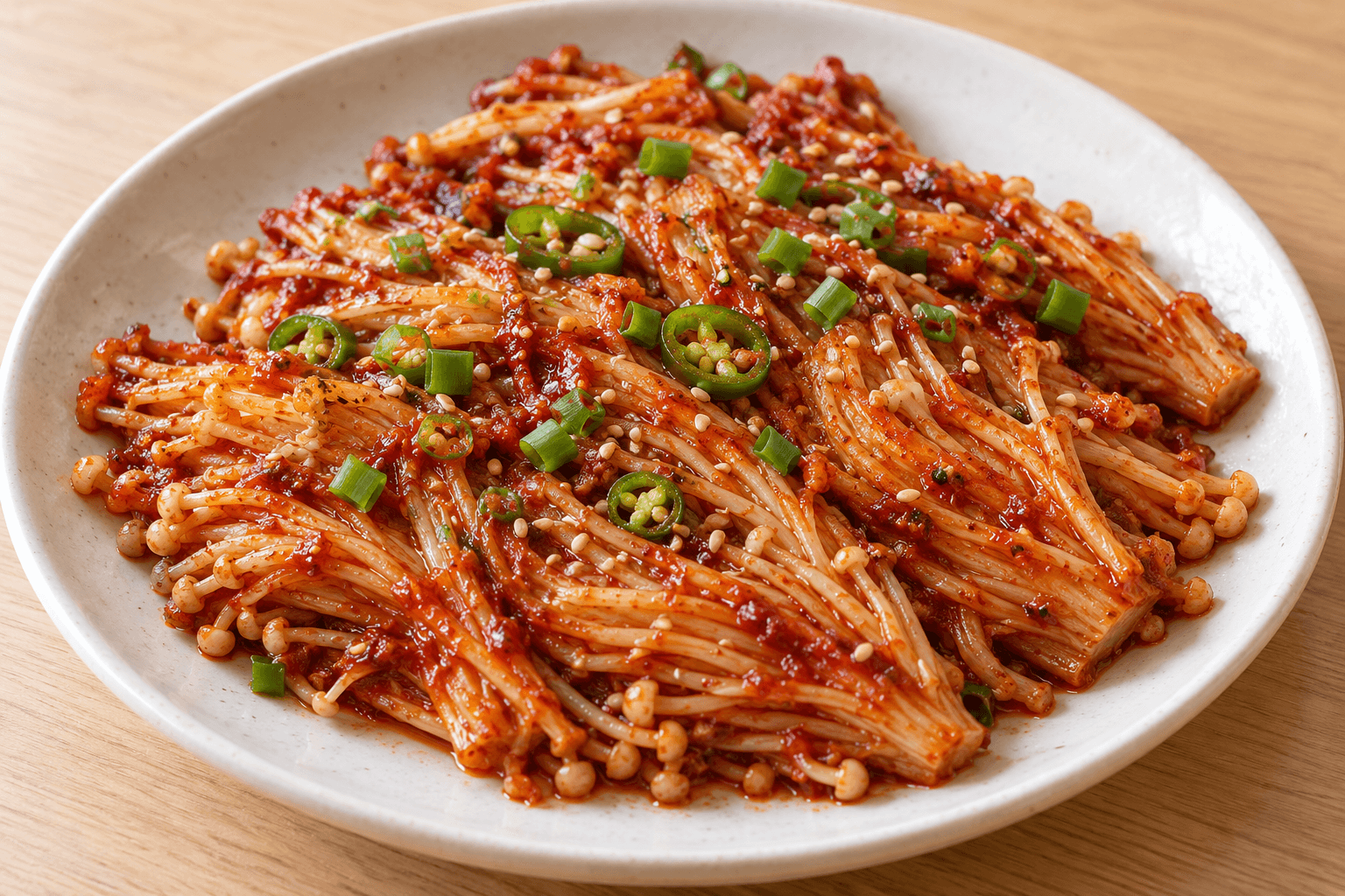 매운 팽이버섯볶음