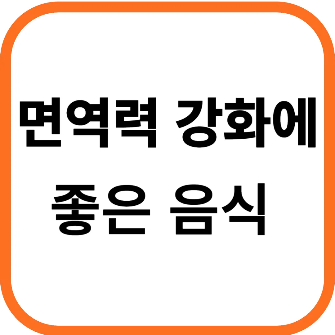 면역력 강화에 좋은 음식 12가지