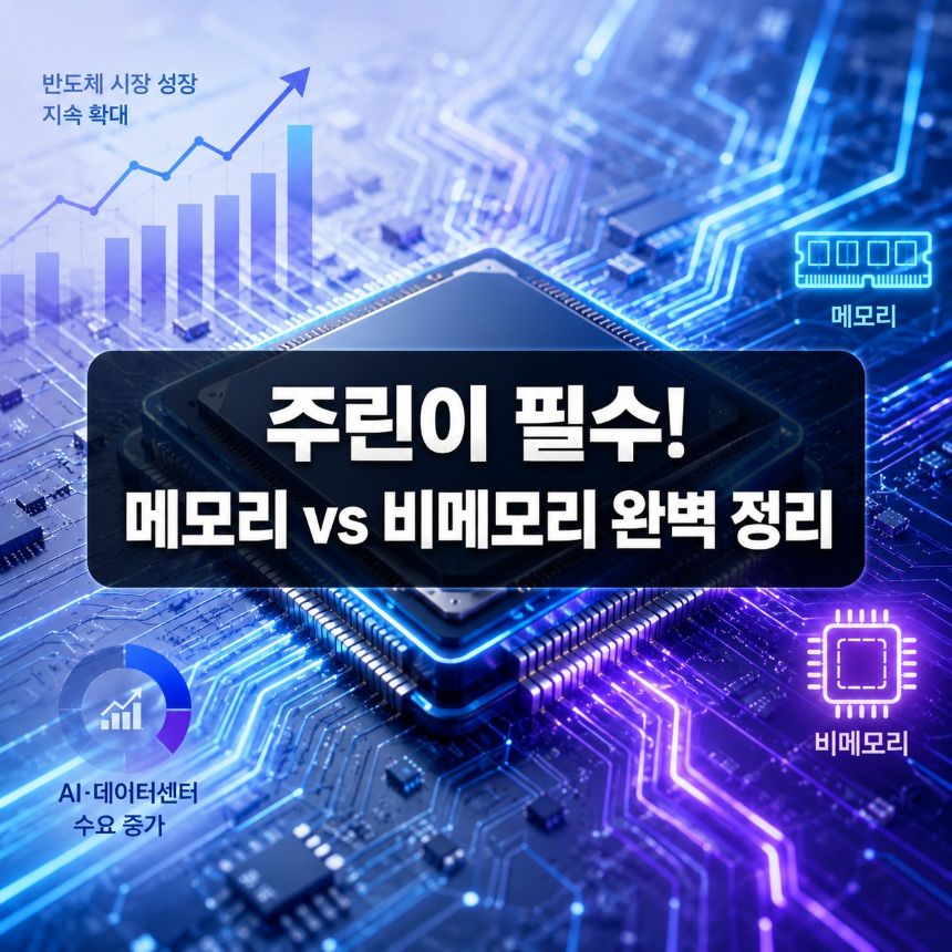 메모리 반도체와 비메모리 반도체 차이점 완벽 정리 썸네일