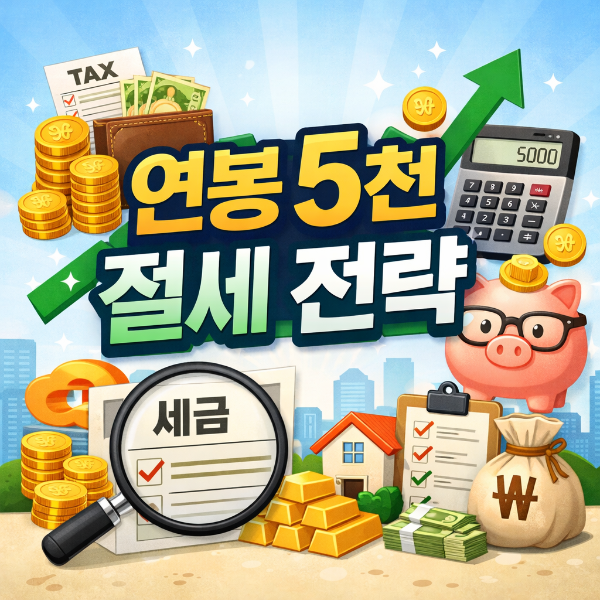 연봉 5,000만원 직장인을 위한 절세 전략 7가지|2026년 최신 세금 꿀팁