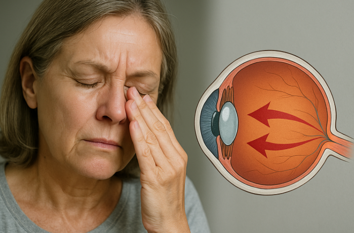 안압 상승을 나타내 주는 사진