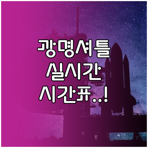 금천구청역 광명역 셔틀 타는 법과 실..