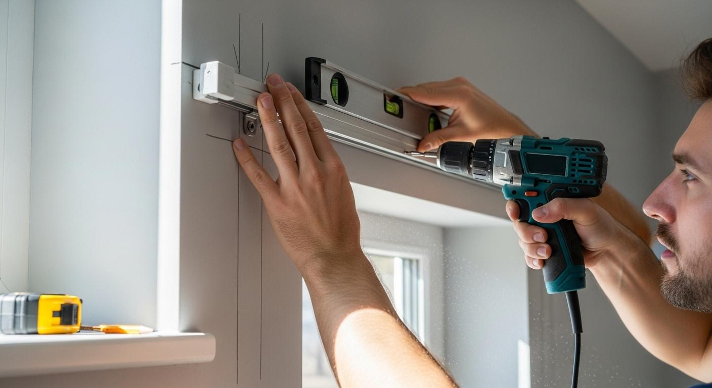 커텐 레일 끼는 법