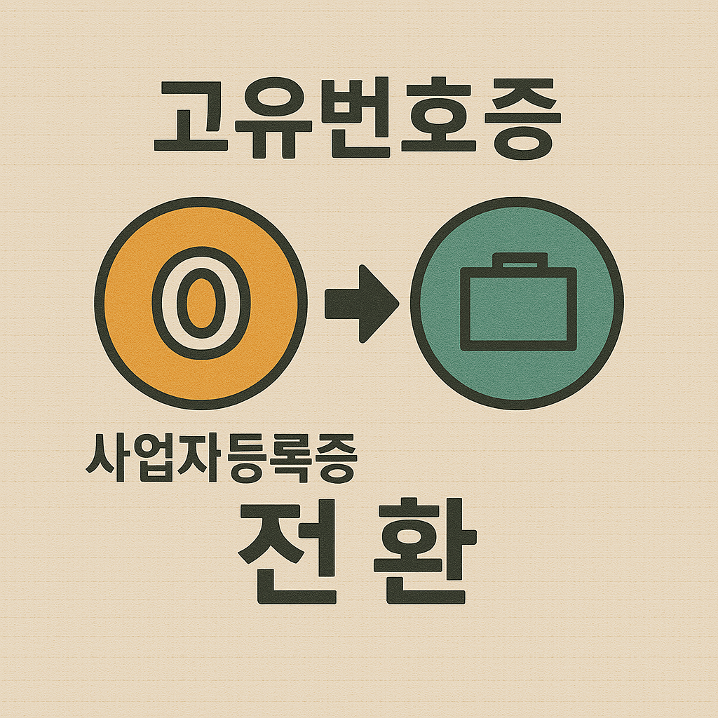 고유번호증 사업자등록증 전환