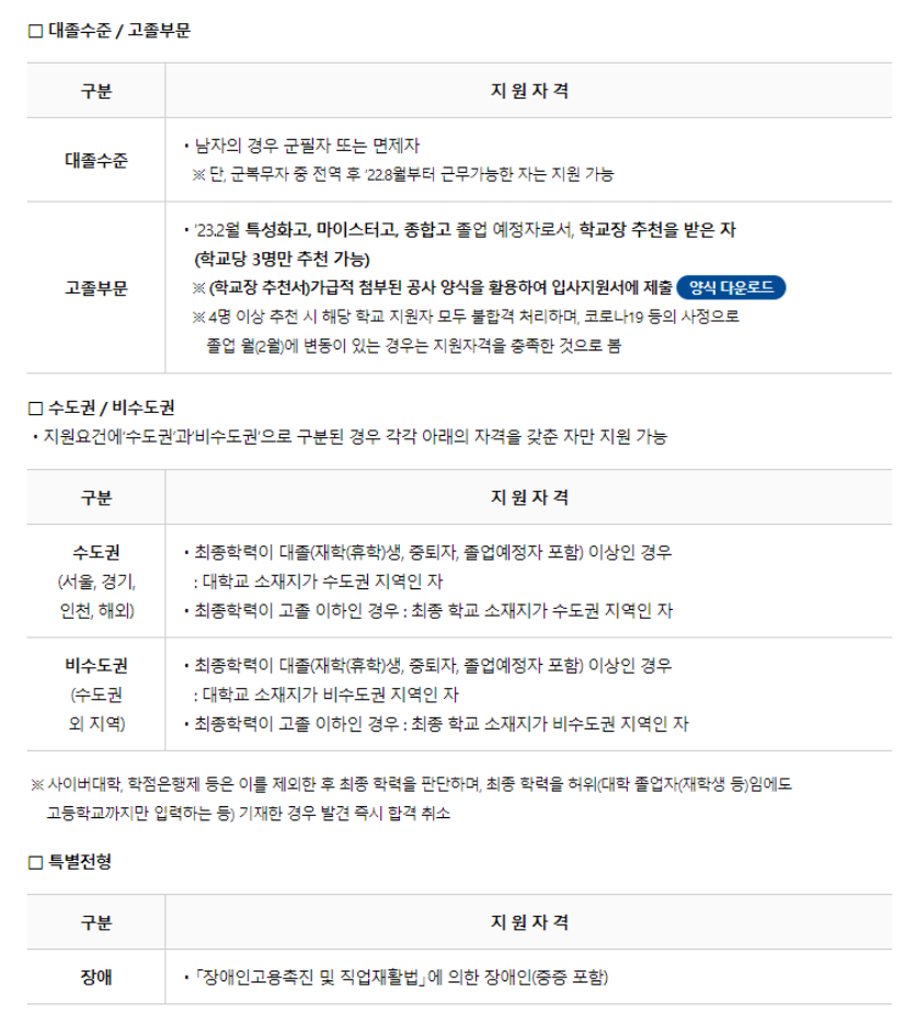 공통 지원조건
