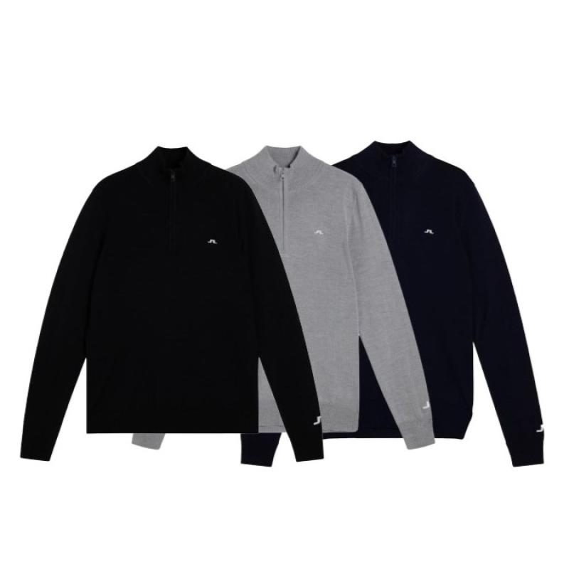 제이린드버그 골프웨어 남성 니트 집업 GMKW06357 9999