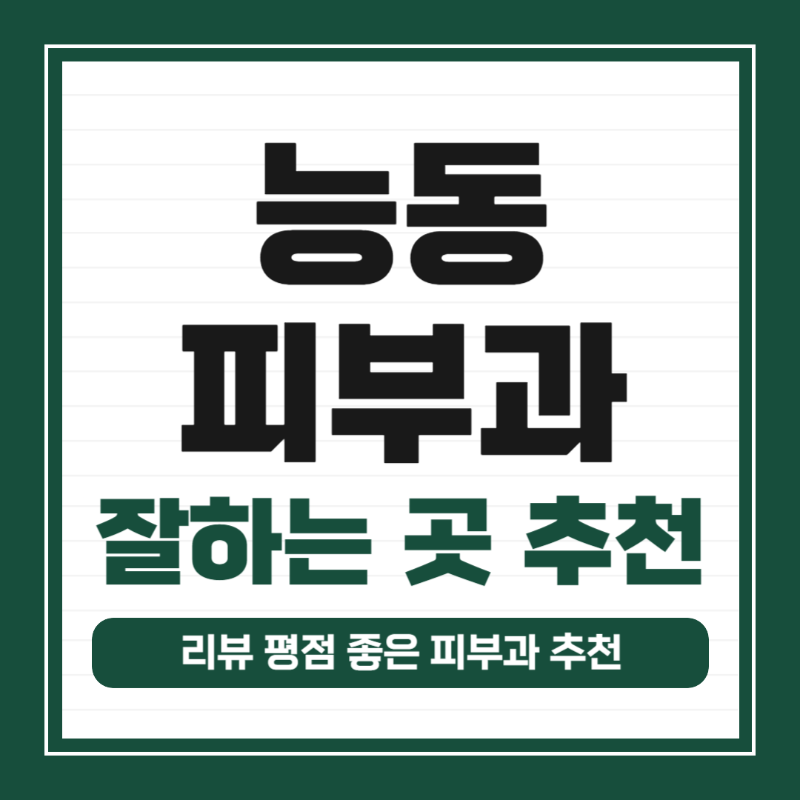 광진구 능동 피부과 전문의 병원 가격 모공 레이저 잘하는곳 TOP 5